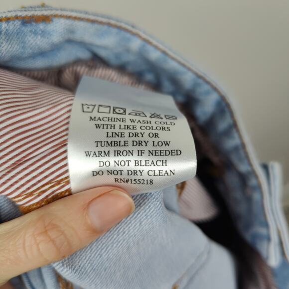 Wildfang Essential Work Denim Pant Womens Large Light Wash Carpenter Jeans - Picture 13 of 14